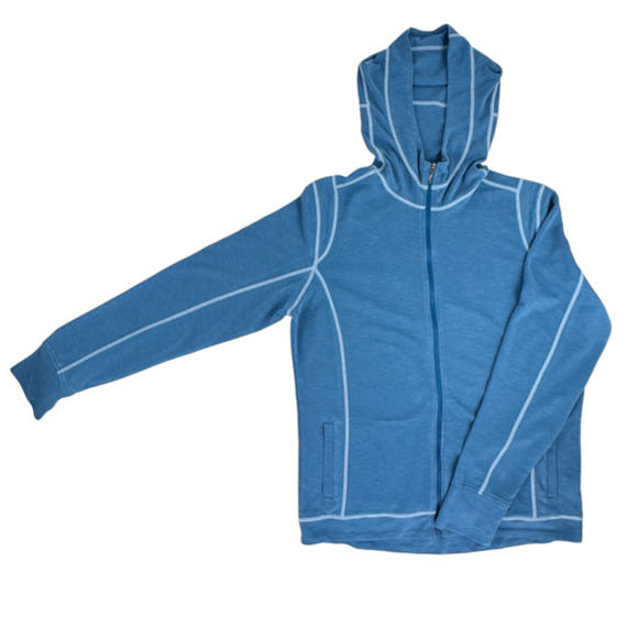 Kuhl Women's Full Zip Hooded Sweatshirt Size M Blue Pockets Long Sleeve Outdoors - Picture 3 of 9